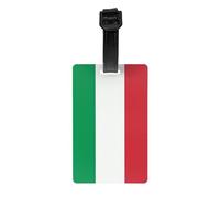 Etichetta per bagagli Bandiera Italia. Realizzata in PVC con tracolla staccabile, perfetta per viaggi leggeri e targhetta identificativa da viaggio.