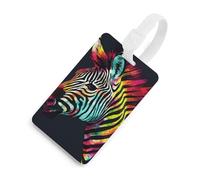 Etichetta per bagagli colorata arcobaleno zebrata con nome ID ID etichetta per bagagli da crociera per individuare rapidamente bagagli valigia, adatta per uomini e donne zaino borsa bagagli., stile