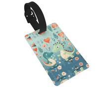 Etichetta per bagagli con adorabile dinosauro per bambini, etichetta per bagagli, divertente etichetta per bagagli, adatta per valigie, donne, bambini, viaggi,