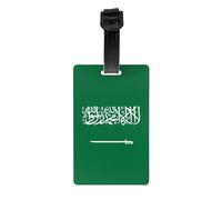 Etichetta per bagagli con bandiera dell'Arabia Saudita. Realizzata in PVC con una cinghia staccabile, perfetta per viaggi leggeri e un'etichetta identificativa da viaggio.