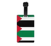 Etichetta per bagagli con bandiera dello Stato della Palestina con cinturino nero staccabile lungo 17,5 cm per una facile identificazione dei bagagli