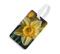 Etichetta per bagagli con fiore di narciso con carta d'identità etichetta per bagagli da crociera per individuare rapidamente bagagli valigia, adatta per uomini e donne zaino borsa bagagli stile