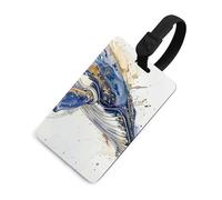 Etichetta per bagagli con immagine di una balena con carta d'identità etichetta per bagagli da crociera per individuare rapidamente valigie, adatta per uomini e donne zaino borsa bagagli., stile nero
