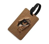 Etichetta per bagagli con occhio di leopardo dietro la carta Etichetta per bagagli Borsa da viaggio Valigia Bagaglio Etichette