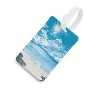 Etichetta per bagagli con paesaggio marino tropicale Etichette per bagagli divertenti etichette per nomi per zaini Etichette uniche per bagagli da viaggio Etichette per bagagli con nome ID valigia