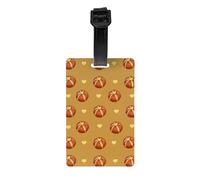 Etichetta per bagagli con pane al burro. Realizzata in PVC con una cinghia staccabile, perfetta per viaggi leggeri e un'etichetta identificativa da viaggio.