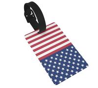 Etichetta per bagagli con stampa a stelle e strisce con bandiera americana per valigie, etichette colorate in PVC per bagagli da viaggio