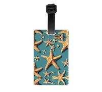 Etichetta per bagagli con stampa di stelle marine, etichetta identificativa per valigia, per donne e uomini, etichetta identificativa da viaggio in PVC
