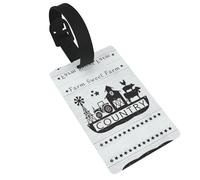 Etichetta per bagagli con stampa di trattore a vento per case agricole, etichette per valigie in PVC impermeabile con cinturino per una facile identificazione dei bagagli