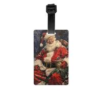 Etichetta per bagagli con stampa Merry Christmas per valigie Etichette impermeabili Set di etichette per borse da viaggio Uso quotidiano Business