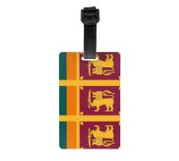 Etichetta per bagagli da viaggio stampata con bandiera dello Sri Lanka - 8,4 x 5,3 cm etichetta identificativa per bagagli da compagnia aerea/bagaglio da viaggio