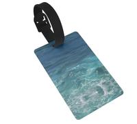 Etichetta per bagagli Deep Ocean Print in PVC resistente, ideale per valigie, borse e zaini, per un'identificazione sicura durante i viaggi.