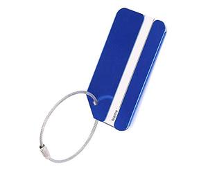 Etichetta per Bagagli in Alluminio Etichetta per Bagagli da Viaggio Etichette per indirizzi ID Valigia con Cavi di Chiusura Blu Robusto e Pratico Durability And Professional