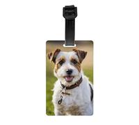 Etichetta per bagagli in PVC a forma di cane, con nome e targhetta identificativa, per un'identificazione rapida dei bagagli.