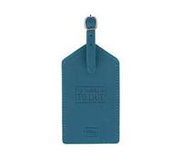 Legami - Etichetta Bagaglio, Luggage Tag per Valigia, Accessorio per Viaggio Aereo Crociera Treno, Tag del Bagaglio per Proteggi Dati in Pelle PU e Microfibra, Petrol Blue