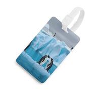 Etichetta per bagagli Penguins On The Iceberg con nome ID Card Etichetta per bagagli da crociera per individuare rapidamente valigie bagagli, adatta per uomini e donne zaino borsetta, stile bianco