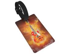 Etichetta per bagagli per chitarra rock Etichetta da viaggio in PVC con etichetta per carta d'identità per valigia zaino Carry On Baggage Identifier