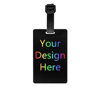 Etichetta per bagagli personalizzata con testo fotografico, etichette per valigie da viaggio personalizzate con cartellino per la privacy e passante resistente, etichette per bagagli in pelle PU
