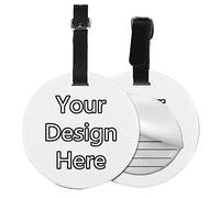 Etichetta per bagagli personalizzata con testo fotografico, etichette per valigie da viaggio personalizzate con cartellino per la privacy e passante resistente, etichette per bagagli in pelle PU