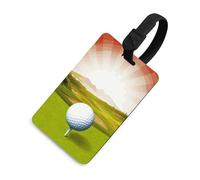 Etichetta per bagagli sportiva da golf, con carta d'identità, in pelle, impermeabile, accessori da viaggio per adulti, donne e uomini