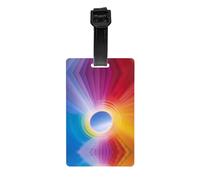 Etichetta per bagagli stampata arcobaleno 3,3 × 2,2,5 cm - materiale antigraffio e impermeabile