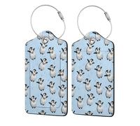 Etichetta per bagaglio in acciaio inossidabile e pelle a forma di pinguino che abbraccia un simpatico pinguino, protezione per la privacy degli adulti