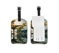 Etichetta per bagaglio in dinosauro 3D in pelle per bambina e donna 1 pezzo