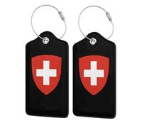 Etichetta per bagaglio per valigia, stemma nazionale della Svizzera, etiche