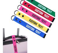 Etichetta per bagaglio personalizzata, testo ricamato su entrambi i lati, etichette da viaggio personalizzate in morbida fettuccia, etichette per valigia per bagaglio, zaino