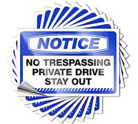 Etichetta per computer portatile personalizzata per esterni e decorazione con rivestimento impermeabile: avviso No Trespassing Private Drive Stay Out Affermazione positiva e segni grotta uomo vintage