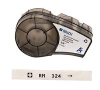 Etichetta per Etichettatrice, 9.53mm x 6.40m, Nero Su Trasparente