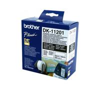 Etichetta per indirizzo permanente adesiva Brother DK11201 bianca, rotolo da 400