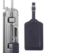 Etichetta per valigia, ciondolo antismarrimento per bagagli, con foro ergonomico, accessorio per collare in pelle PU, per viaggi aerei, crociere, uomo e donna