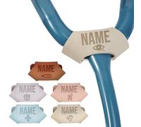 Etichetta Personalizzata in Pelle con Stetoscopio, Etichette Identificative Personalizzate per Stetoscopio, Accessori per Stetoscopio, Regali per Infermieri, Dottori, Veterinari, Studenti di Medicina