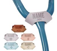 Etichetta Personalizzata in Pelle con Stetoscopio, Etichette Identificative Personalizzate per Stetoscopio, Accessori per Stetoscopio, Regali per Infermieri, Dottori, Veterinari, Studenti di Medicina