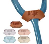 Etichetta Personalizzata in Pelle con Stetoscopio, Etichette Identificative Personalizzate per Stetoscopio, Accessori per Stetoscopio, Regali per Infermieri, Dottori, Veterinari, Studenti di Medicina