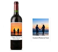 Etichetta personalizzata per bottiglia di vino, etichette impermeabili personalizzate per bottiglie artigianali, adesivi stampabili resistenti agli strappi per messaggi, testo, foto, matrimoni