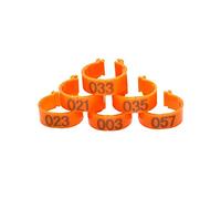 etichetta pollo numero bracciale gambe, 100 pezzi di diametro interno 1,6 cm con fibbia di tipo aperto, anello for piedi di pollo, fasce for zampe di pollame(Orange)