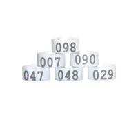 etichetta pollo numero bracciale gambe, Diametro interno 1,6 cm Anelli for piedi for uccelli di tipo aperto Anello for piedi digitale for pollo(White)