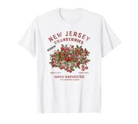 Etichetta retrò per Frutta New Jersey Cranberries State Distressed Maglietta