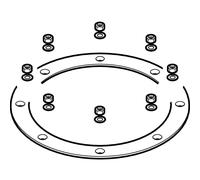 Etichetta Set Guarnizione Piatta Per Geberit Pluvia Befestigungsflansch Vassoi