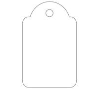Etichetta sospensione bianca applicata 22 x 35mm 100 U. NEW