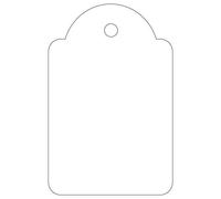 Etichetta sospensione bianca applicata 28 x 43mm 100 U. NEW