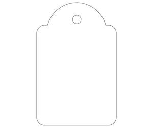 Etichetta sospensione bianca applicata 28 x 43mm 500 U. NEW