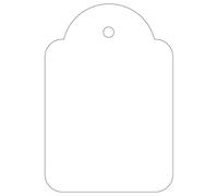 Etichetta sospensione bianca applicata 36 x 53mm 100 U. NEW