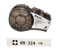 Etichetta Trasparente per Etichettatrice, 12.70mm x 6.40m, Nero Su Trasparente