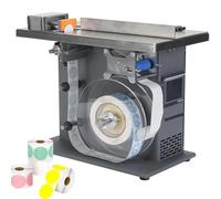 Etichettatrice angolare semiautomatica con centraggio PLC, 15-30 pezzi/min, per prodotti da 15-30 mm nelle industrie della stampa, alimentare ed elettronica