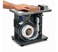 Etichettatrice automatica, design ad angolo retto, 15-30 etichette al minuto, touch screen LED, controllo PLC, alta precisione ±0,5 mm, ideale per alimenti, elettronica, cosmetici