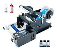 Etichettatrice automatica per bottiglie - Applicatore rotondo elettrico, 20-40 pz/min, compatibile con diametro e larghezza 15-120 mm 80 mm per applicazioni alimentari e catering