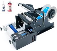 Etichettatrice elettrica per applicatore di etichette per bottiglie rotonde 15-30 pz/min Etichettatrice per bottiglie in plastica di vetro per diametro di 15-120 mm, macchina imballatrice per
